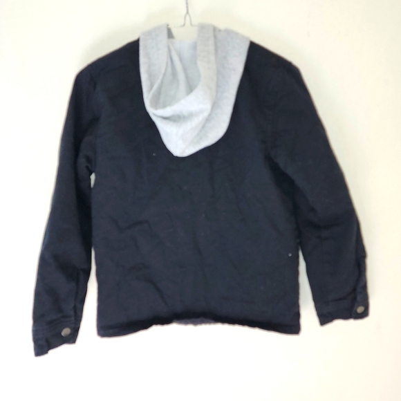 Dickies Girls Hooded Black Cotton Long Sleeve Padded Lined Jacket Size Medium - Picture 2 of 5